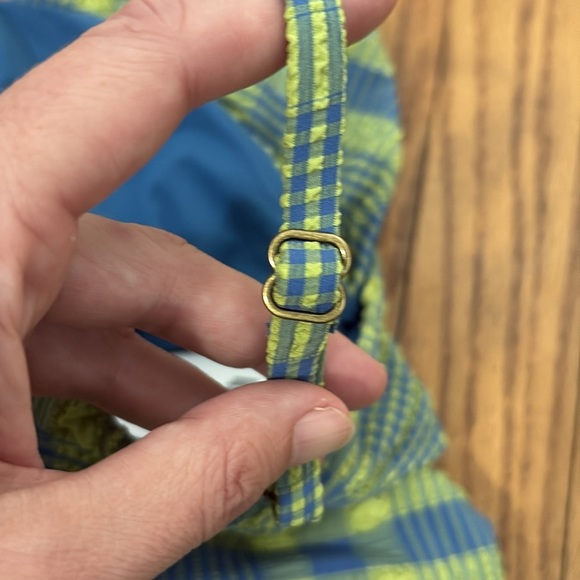 Andie The Lanikai One Piece Swimsuit green blue plaid size S NWT - Picture 6 of 8